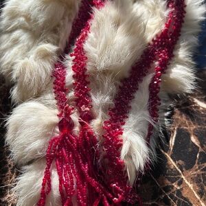 Glass vintage red necklace